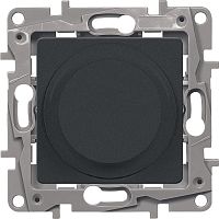 Светорегулятор поворотный без рамки Legrand Etika 5-300Вт антрацит картинка